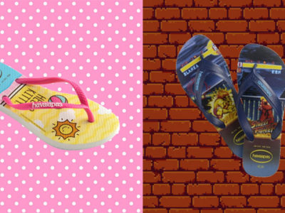 Havaianas Hello Kitty e Street Fighter