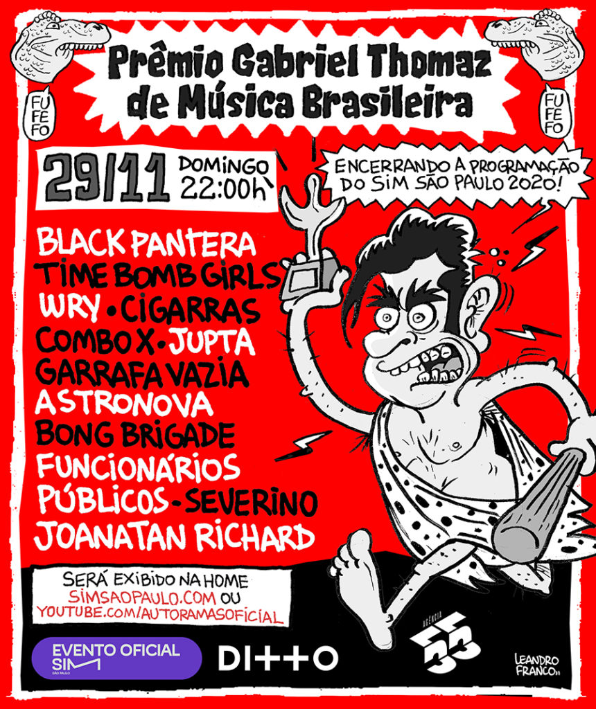 Cartaz da 8º ediçao do Prêmio Gabriel Thomas de Música Brasileira, por Leandro Franco