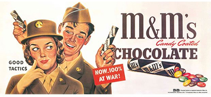 Propaganda do M&M's durante a 2º Guerra Mundial