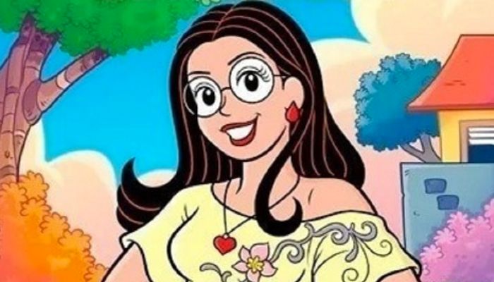 Tina, personagem da Turma da Mônica que usa óculos de grau